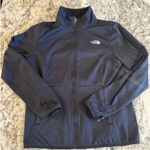 The North Face Womens Apex Bionic Softshell Jacket Black Full Zip Fleece Lined M